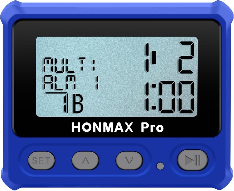 Honmax 8100 Professional Interval Timer and Stopwatch, Backlight, USB-C Charged, Clock (Blue) - Image 4